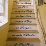In this house We do. Stairs Vinyl Wall Art