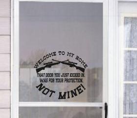 Welcome to My Home Screen Door Decal