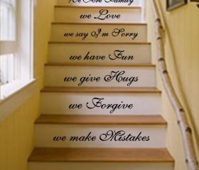 In this house We do. Stairs Vinyl Wall Art