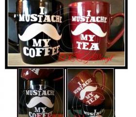 Mustache Coffee Cups