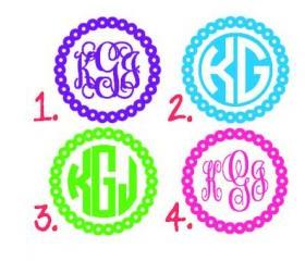 Personalized Circle Monogram Decals