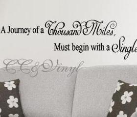 A Journey of a thousand Miles, Vinyl Wall Decal
