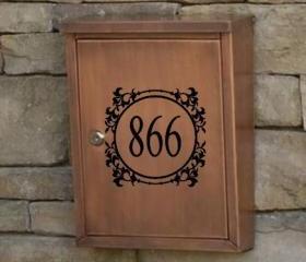 Flourish Mailbox Decal