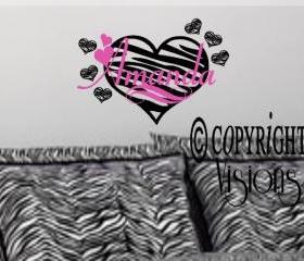 Zebra Personalized Name Decal